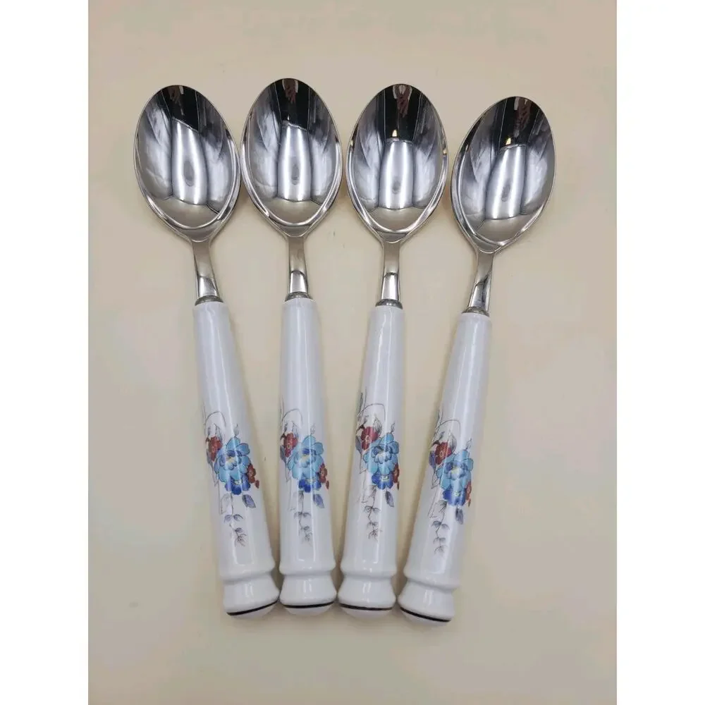 Set 20 Noritake BLEUFLEUR Stainless Japan Service For 4 Discontinued Vtg